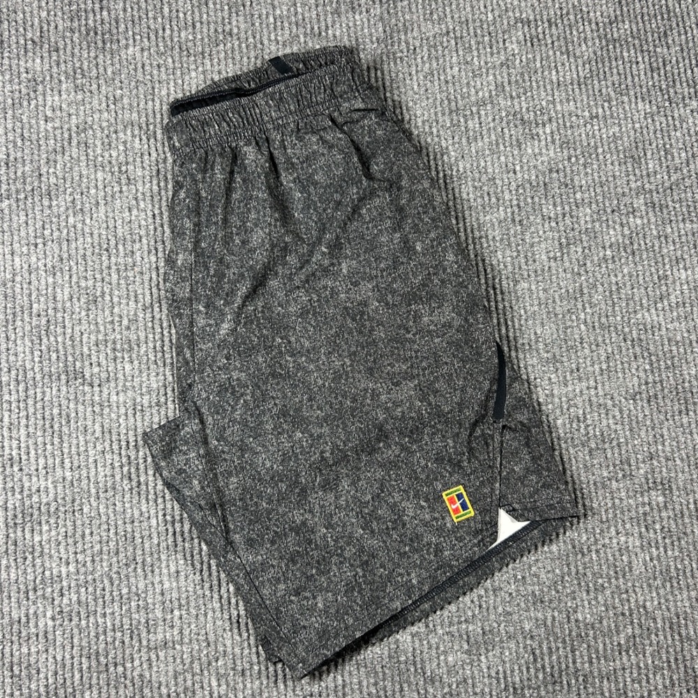 Nike Shorts Mens L Court Dri-FIT Tennis Gray Acid Wash AJ8243-010 7 Inch